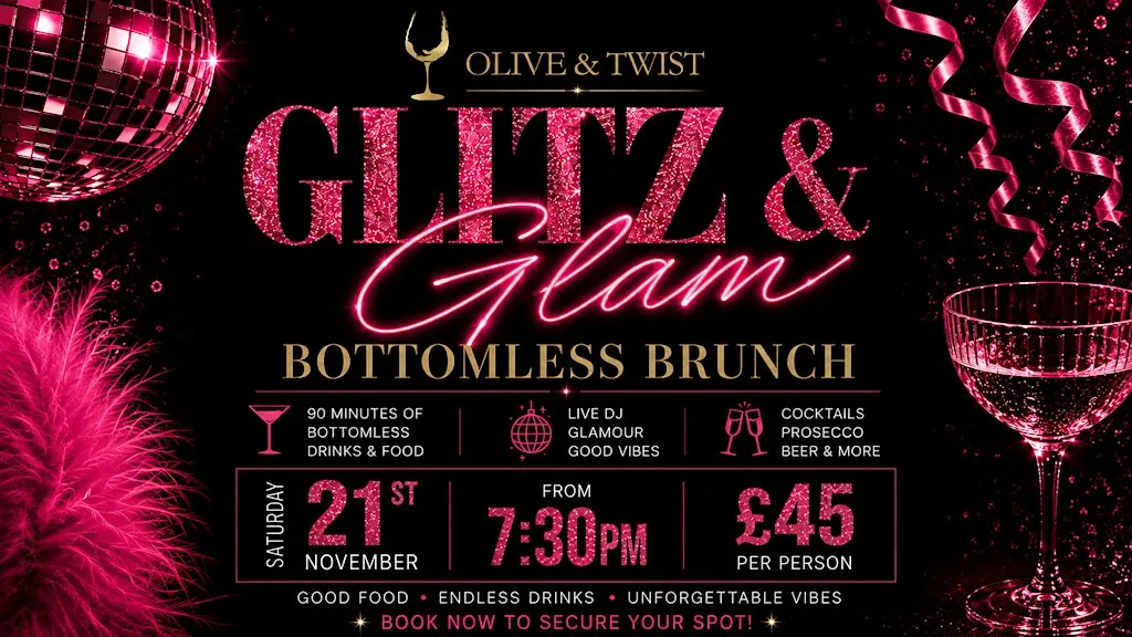 Glitz & Glam Bottomless Brunch at Olive & Twist - Plymouth City Centre