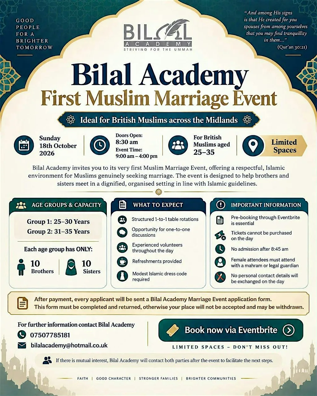 Bilal Academy Marriage Event