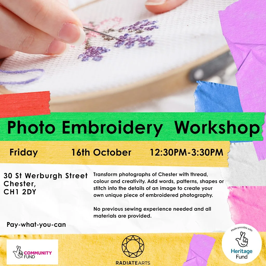 Photo Embroidery Workshop at 30 St Werburgh St