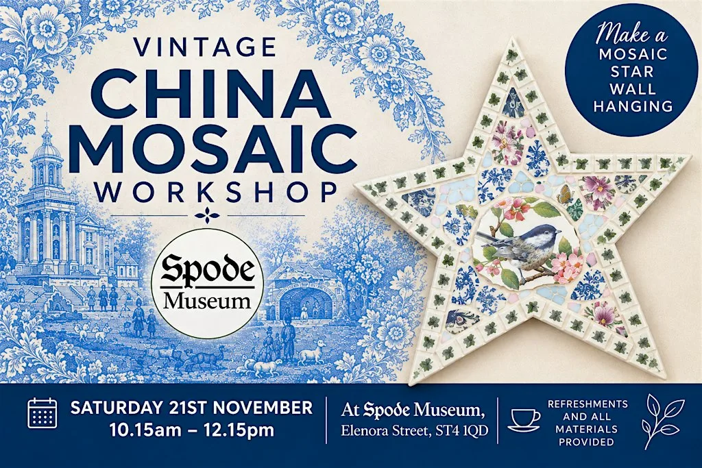 Vintage China Mosaic Stars Workshop at Spode Museum