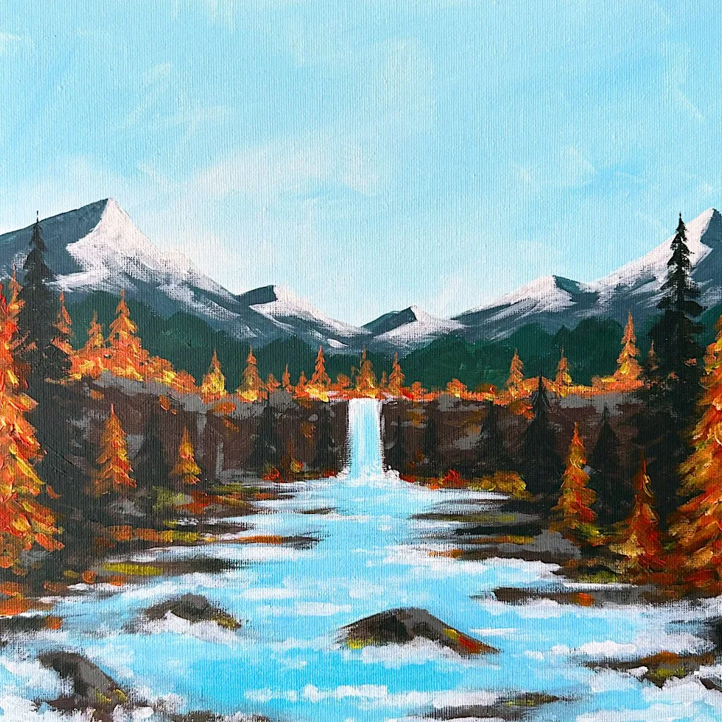 Sip & Paint at Hopper Coffee, Backwell, Bristol - "Autumn Falls"