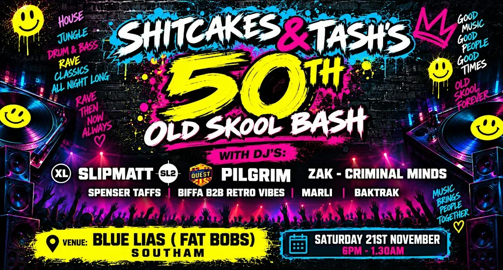 Shitcakes & Tash's 50th Old Skool Bash