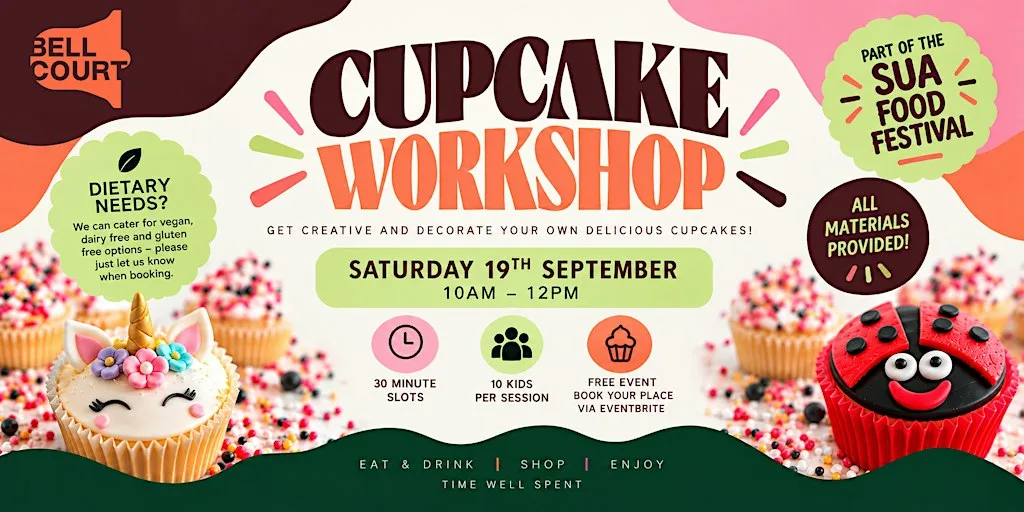 Cupcake Workshop | Saturday 19 September at Bell Court