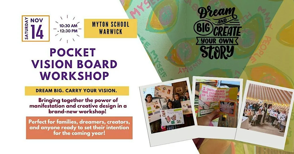Pocket Vision Board Workshop at Myton School - Warwick
