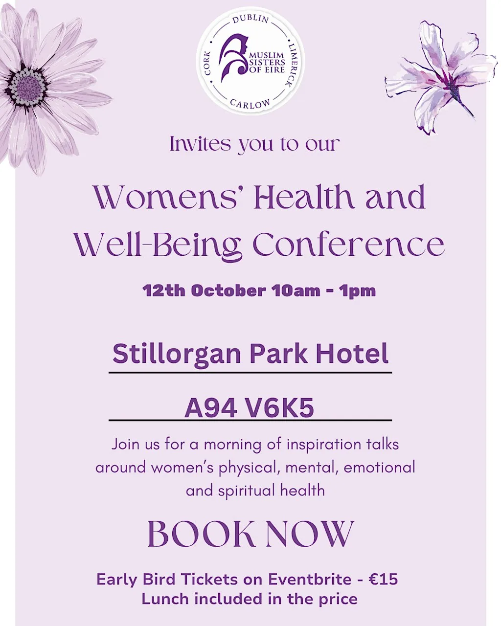 Women’s Wellbeing Conference at Talbot Hotel Stillorgan