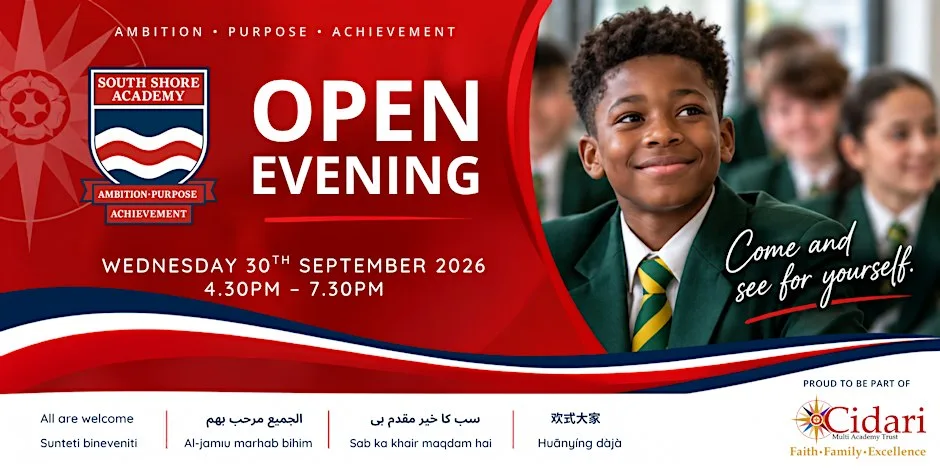 South Shore Academy Open Evening 2026 at South Shore Academy