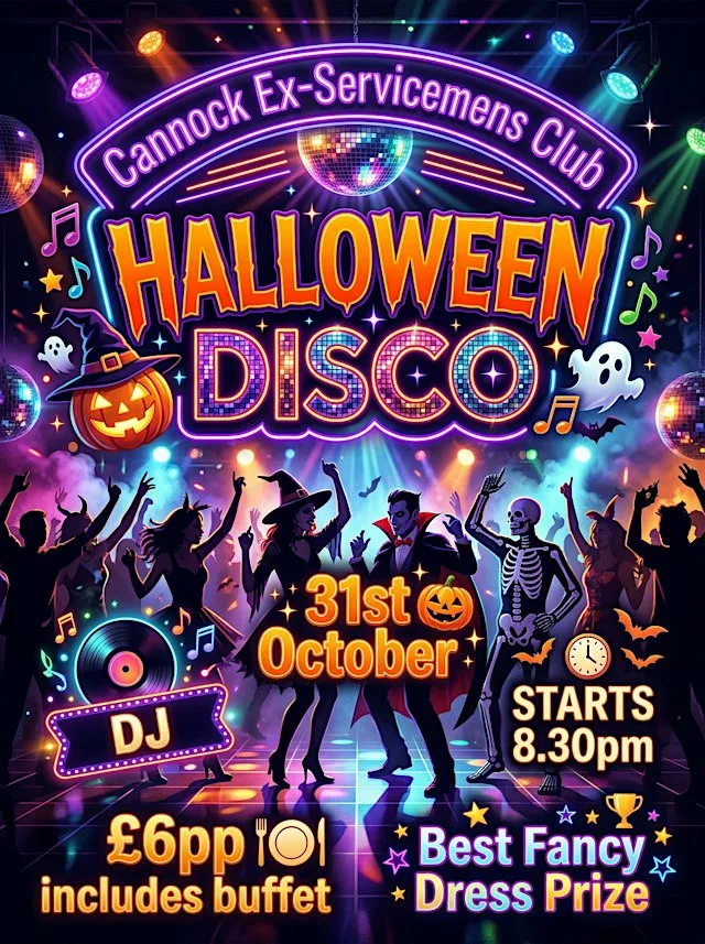 Halloween Disco at Cannock Ex Servicemens Club