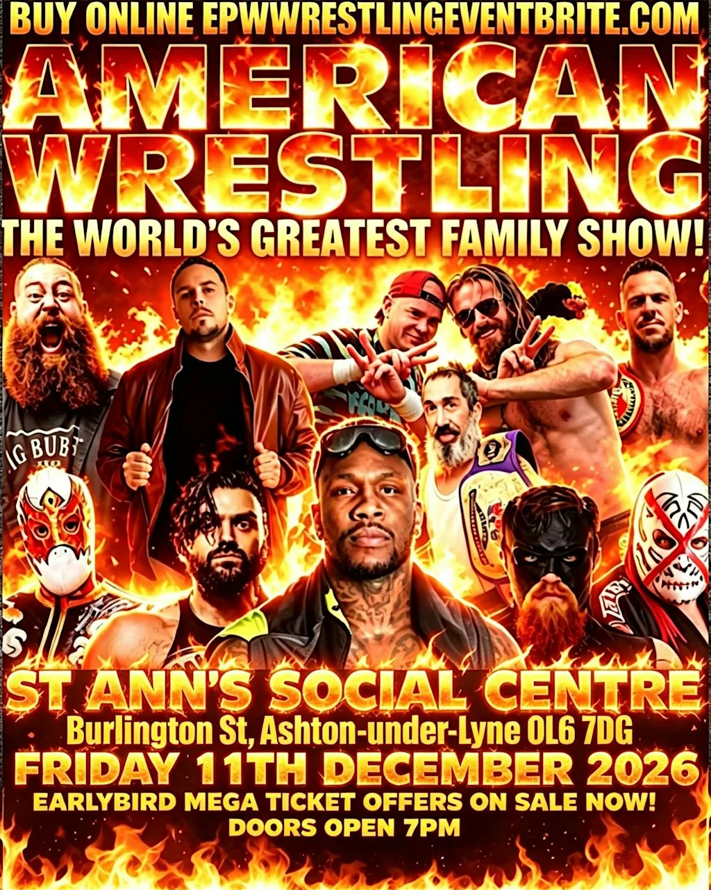 AMERICAN WRESTLING ASHTON UNDER LYNE