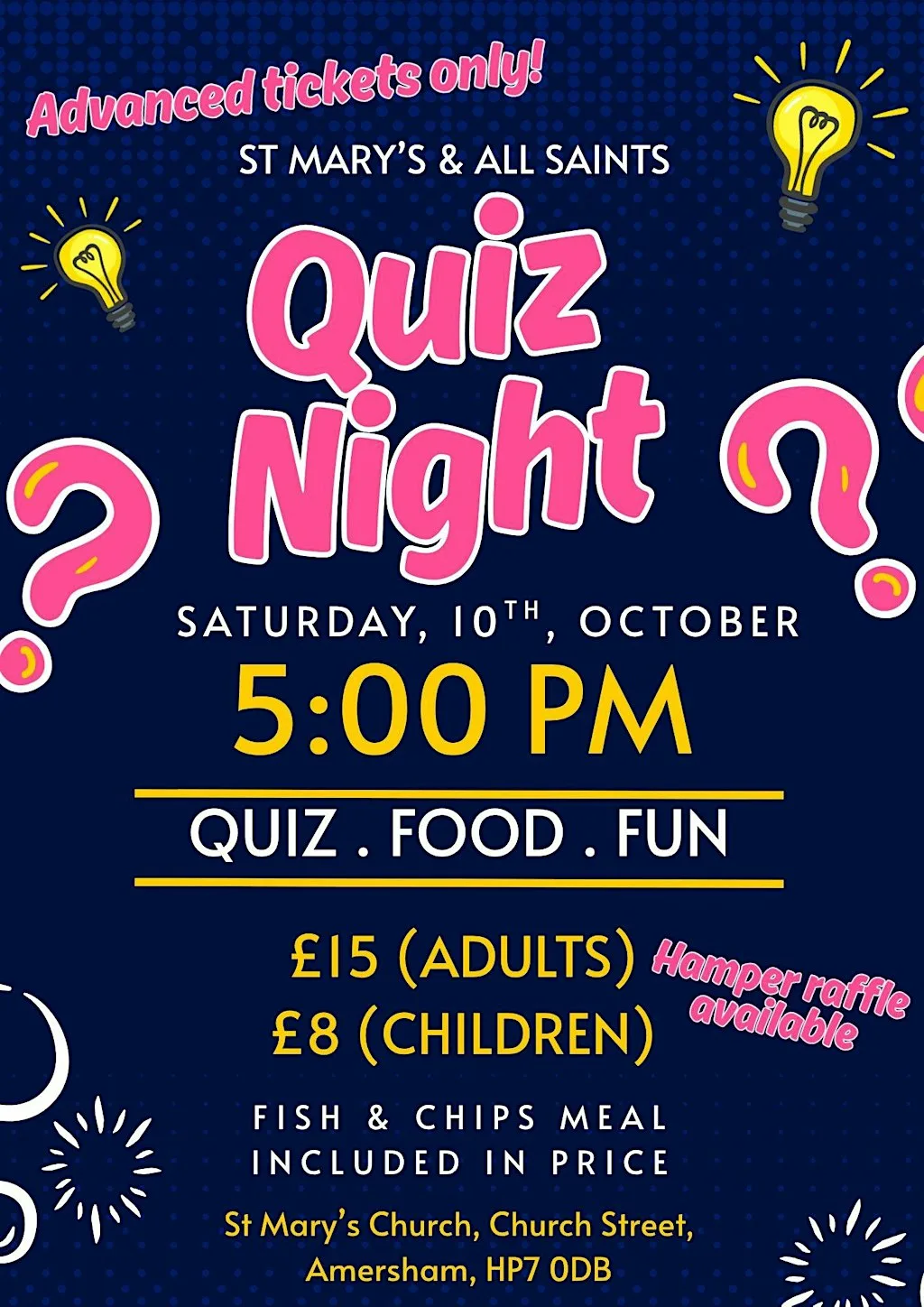 Quiz Night at St Mary the Virgin, Church