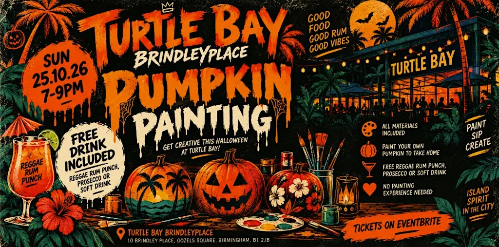 Brindleyplace Birmingham Sip & Paint: Paint Your Own Pumpkin