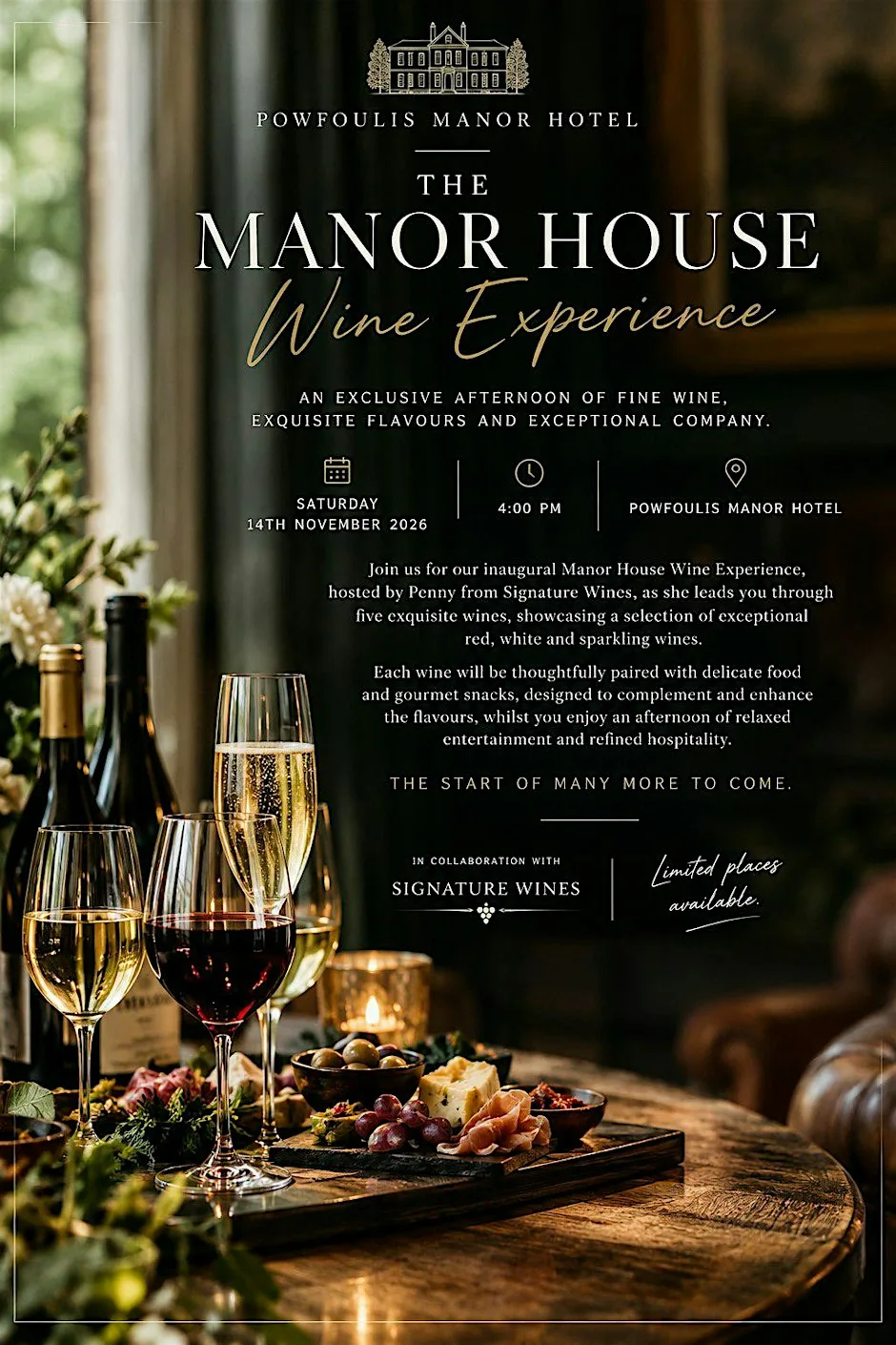 The Manor House Wine Experience | Introduction at Powfoulis Manor Hotel