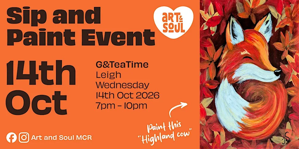 Sip and Paint Night at G&TeaTime, Leigh at G&TeaTime