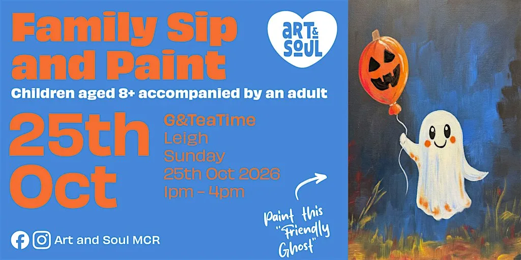 Family Sip and Paint Event at G&TeaTime, Leigh