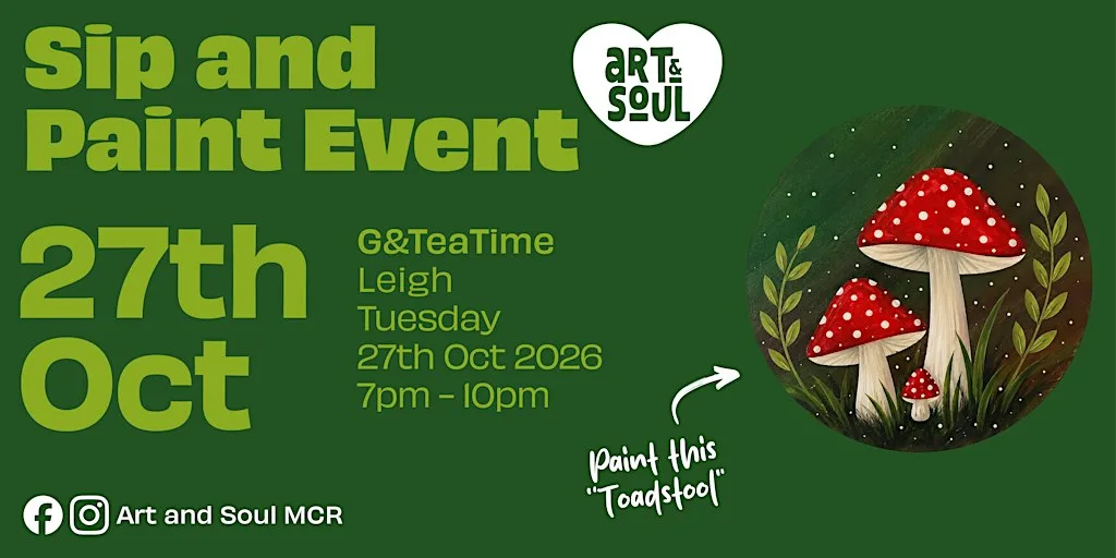 Sip and Paint Night at G&TeaTime, Leigh