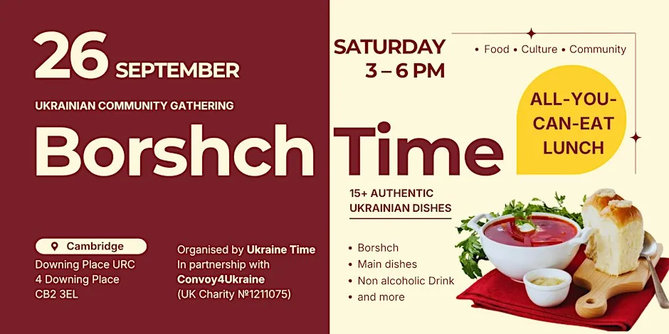 Borshch Time (26 September) — Food, Culture & Community at Downing Place United Reformed Church