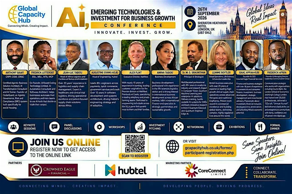 AI, Emerging Technologies & Investment for Business Growth Conference at Sheraton Heathrow Hotel