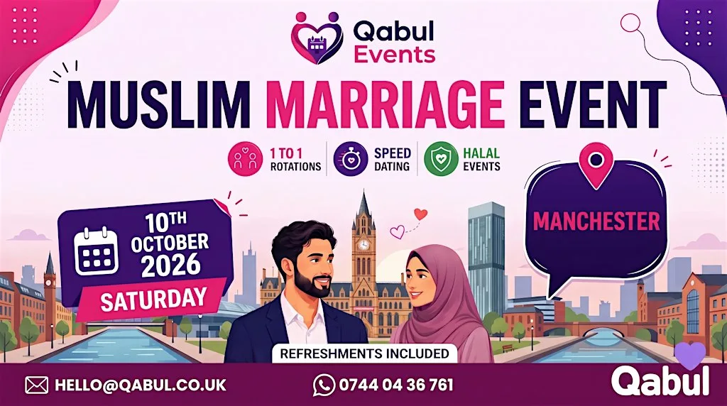Manchester - MUSLIM MARRIAGE EVENT | 1-to-1 Single Muslim Meetup | 10 Oct