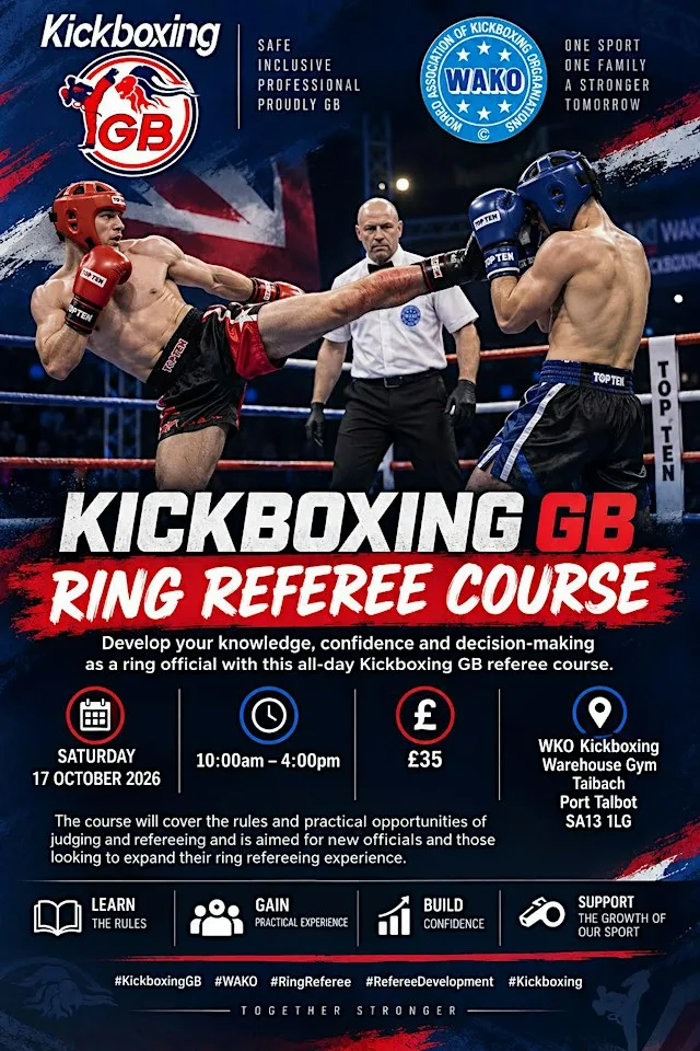 KICKBOXING GB - RING REFEREE COURSE