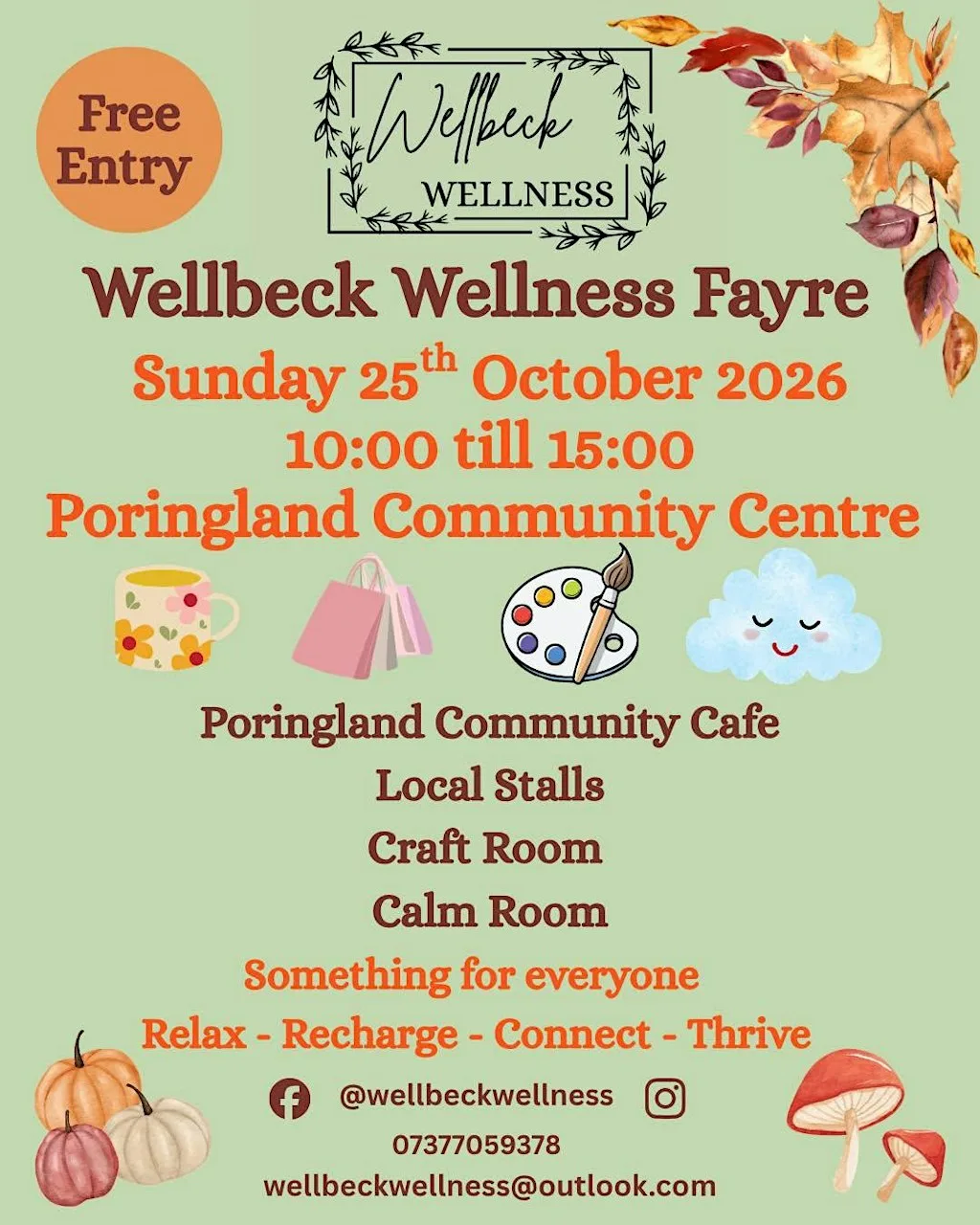 Wellbeck Wellness Fayre at Poringland Community Centre
