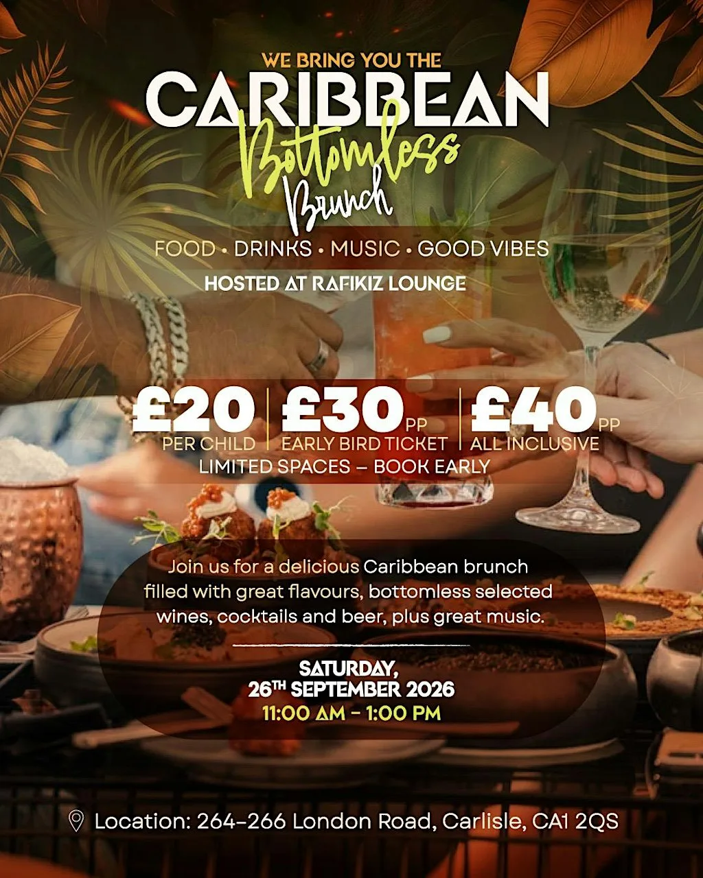 Caribbean Bottomless Brunch at 264 London Rd