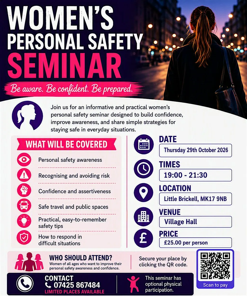 One Step Ahead Women's Personal Safety Seminar