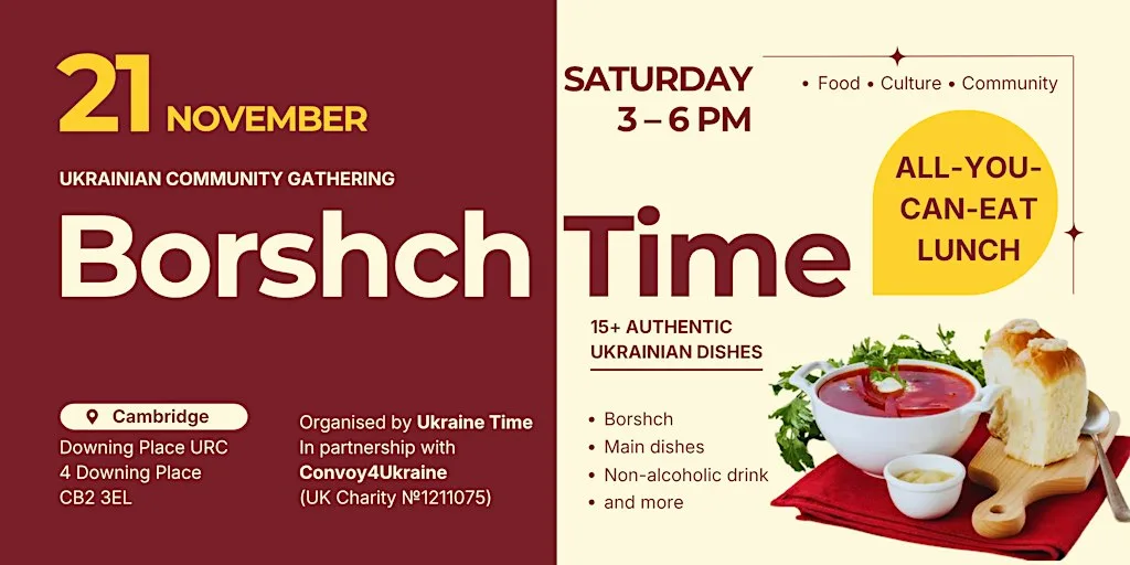 Borshch Time (21 November) — Food, Culture & Community at Downing Place United Reformed Church