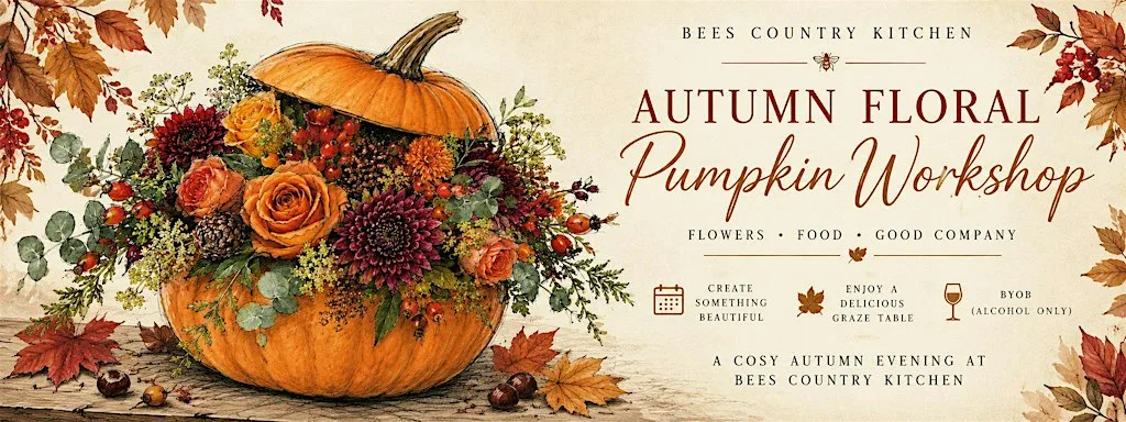 Autumn Floral Pumpkin Workshop at Bees Country Kitchen at The Bees Country Kitchen