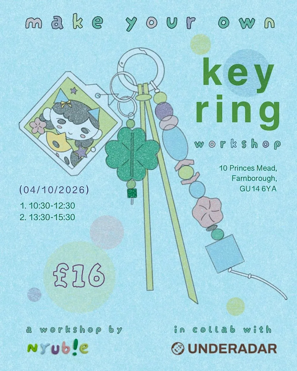 nyub!e: make your own keyring! workshop