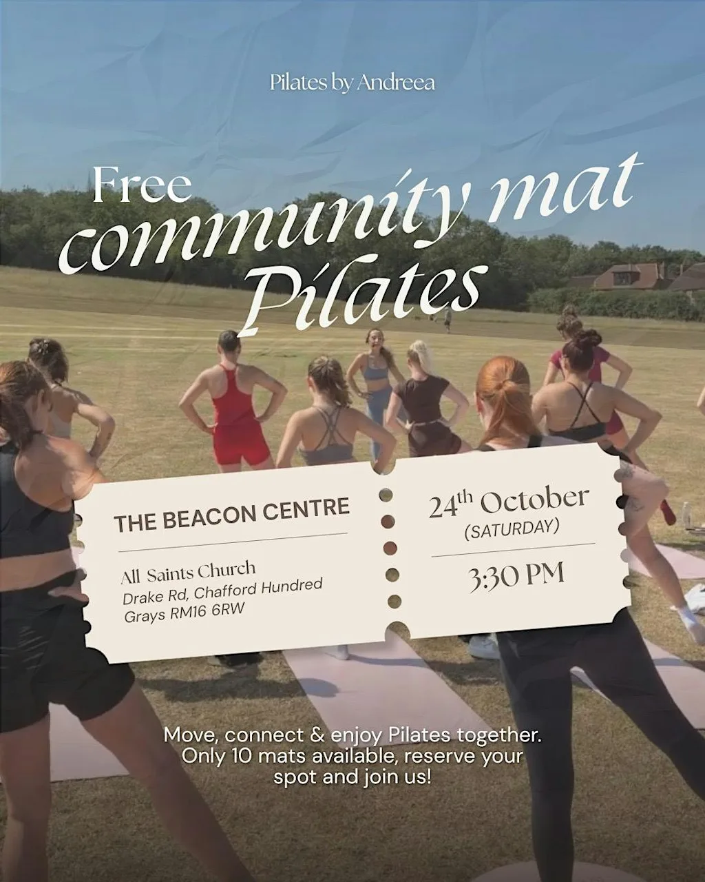 Free Community Mat Pilates in Thurrock at The Beacon Centre