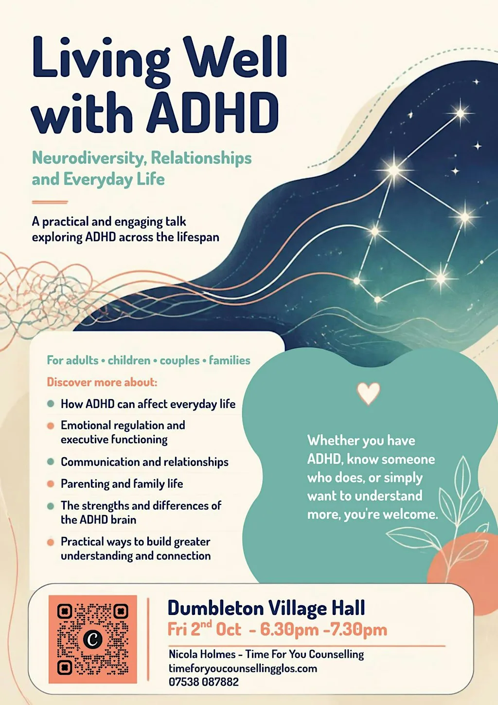 Living Well with ADHD - Dumbleton Village Hall at Dumbleton Hall