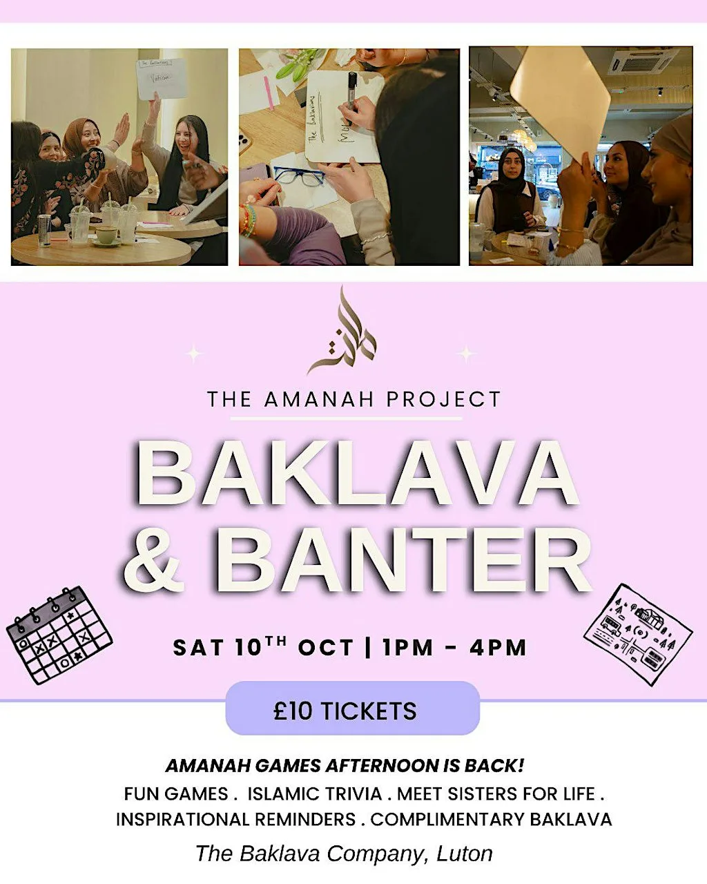 Baklava and Banter: Amanah Games Afternoon at The baklava company