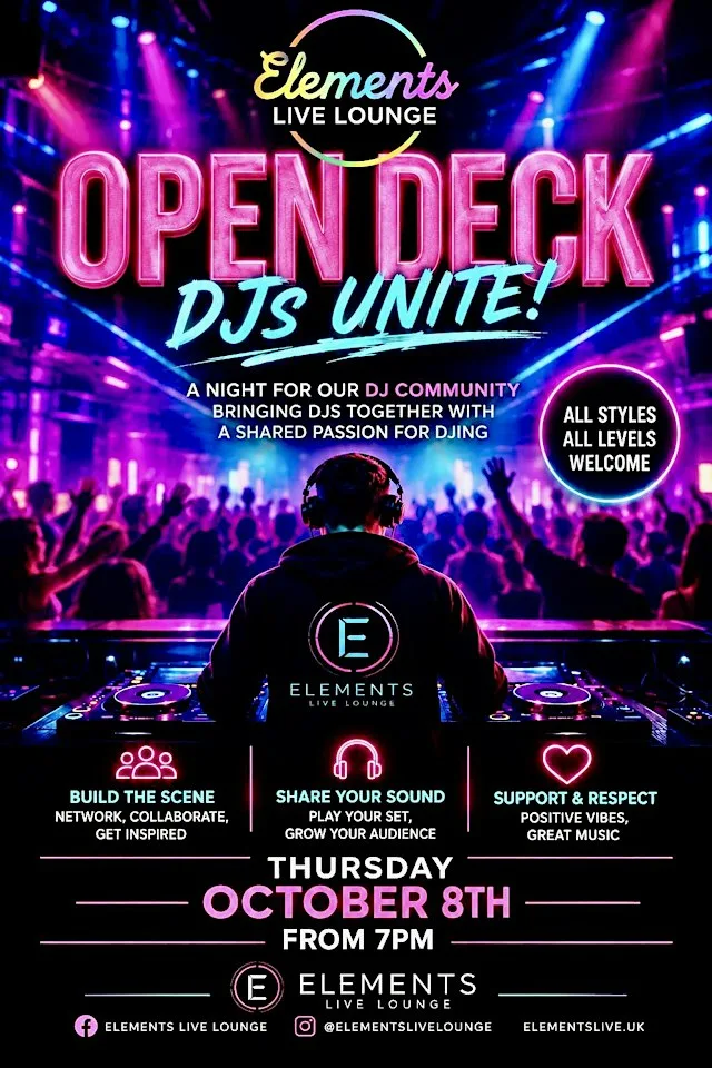 DJ Community - Open Deck Night at Elements Live Lounge