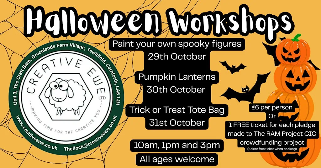 Paint Your Own Spooky Figures (10am-11am) at Creative Ewe Studio, Unit 3, The Barn