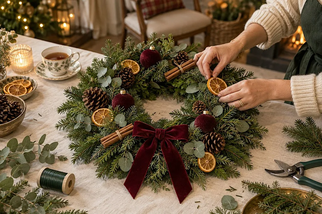 Christmas Wreath Making in the Historic Guildhall at St Mary's Guildhall