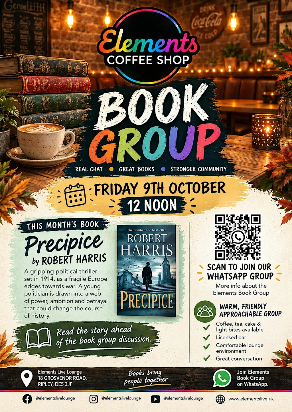 Elements Coffee Shop Book Group at Elements Live Lounge
