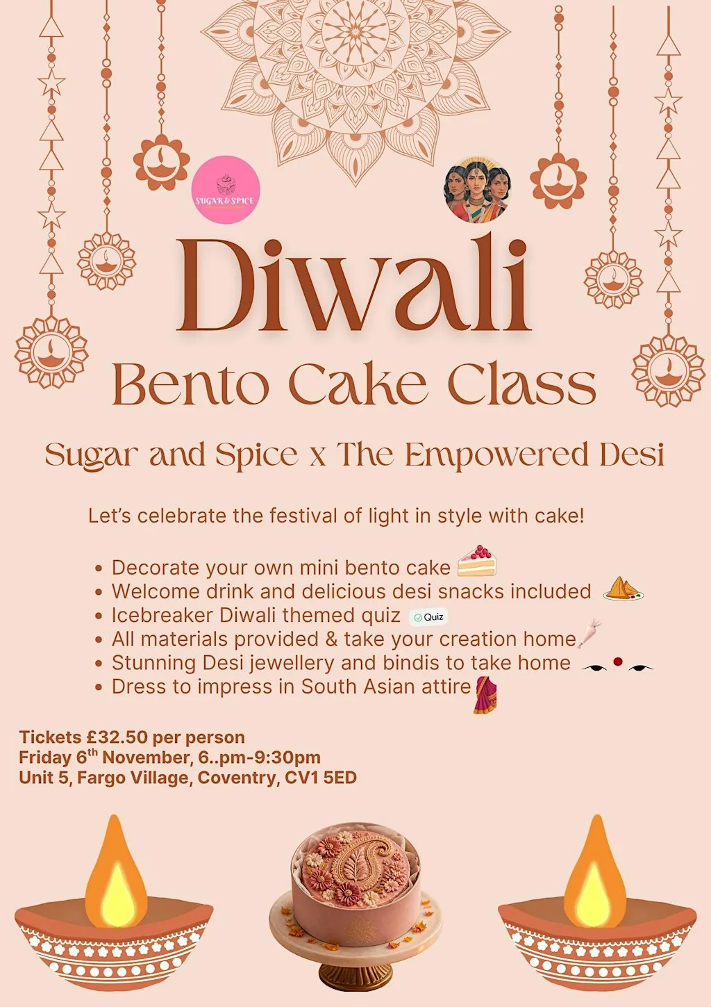 Diwali Bento Cake Class