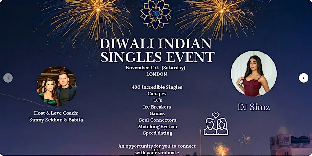 Indian Diwali Singles Event London at The Refinery