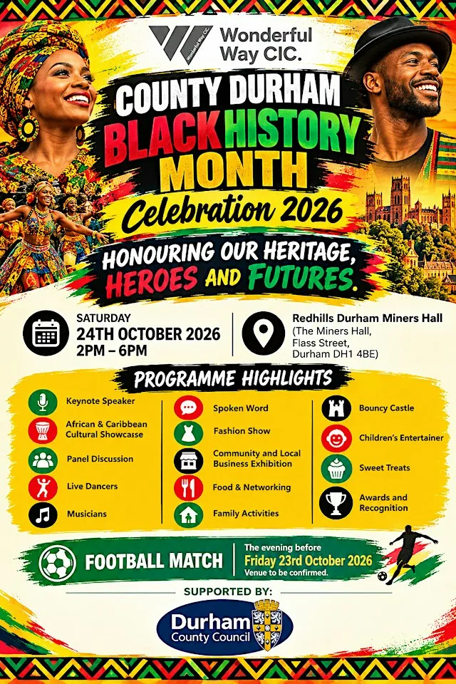 County Durham Black History Month Celebration 2026 at Redhills Durham Miners Hall