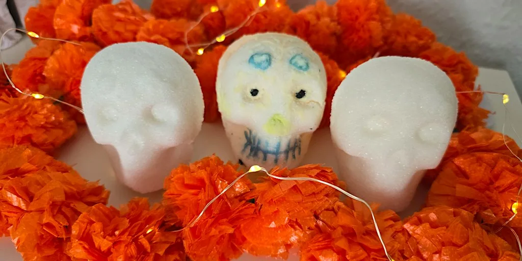 Authentic Mexican Sugar Skull tradition by Mexican host