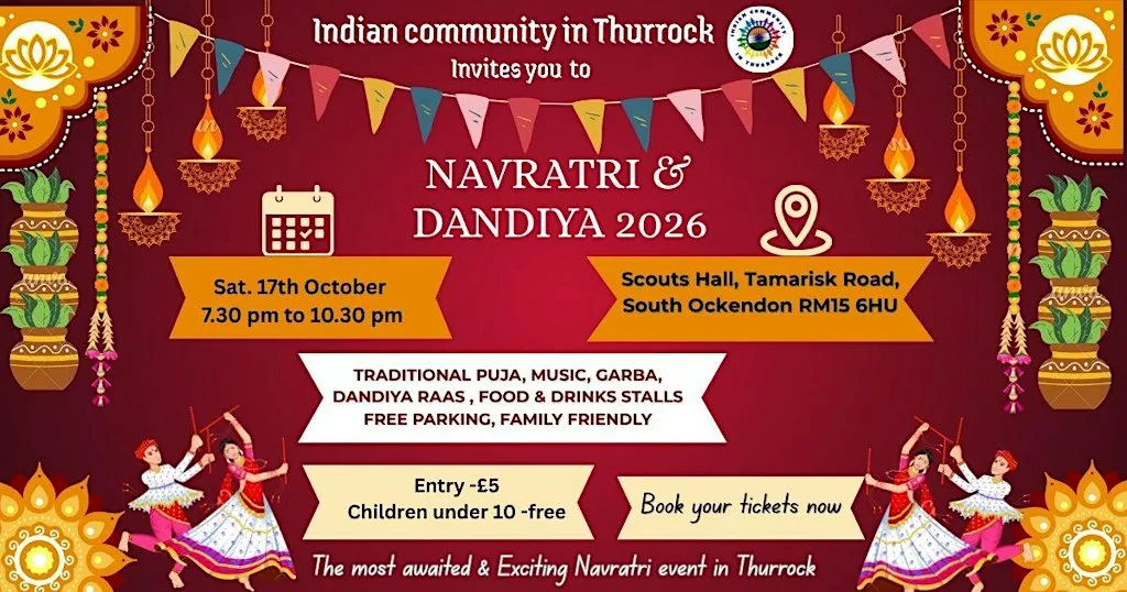 Navratri and Dandiya 2026 at 1ST OCKENDON SCOUTS HALL