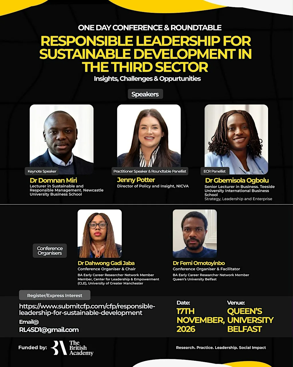 Responsible Leadership for Sustainable Development in the Third Sector at Queen's University Belfast
