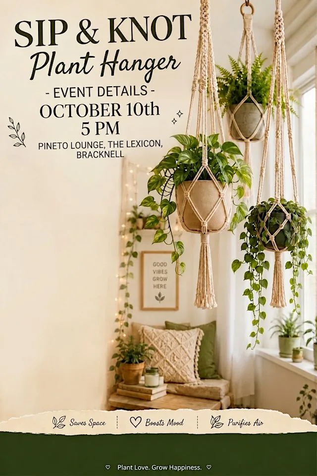 Sip & Knot (Plant Hanger) at Pineto Lounge