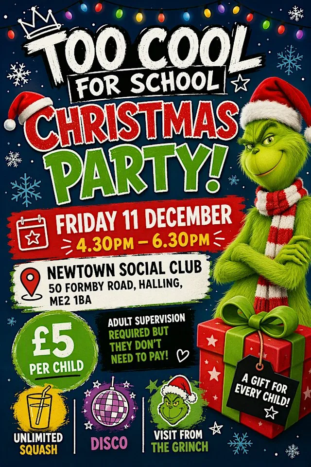 Too Cool For School: Christmas Party at Newtown Club