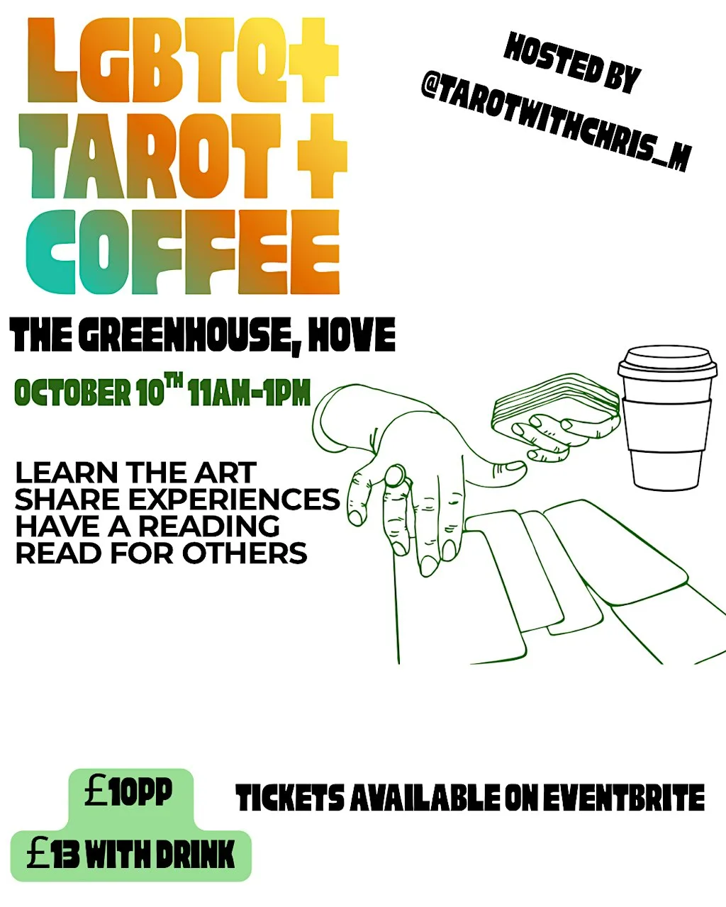 LGBTQ+ COFFEE AND TAROT MORNING @ THE GREENHOUSE HOVE