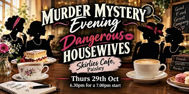 Murder Mystery Evening, Skirlies Cafe, Paisley