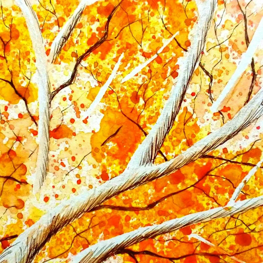 Paint a Line and Wash Autumnal Treescape Workshop (3 hours),