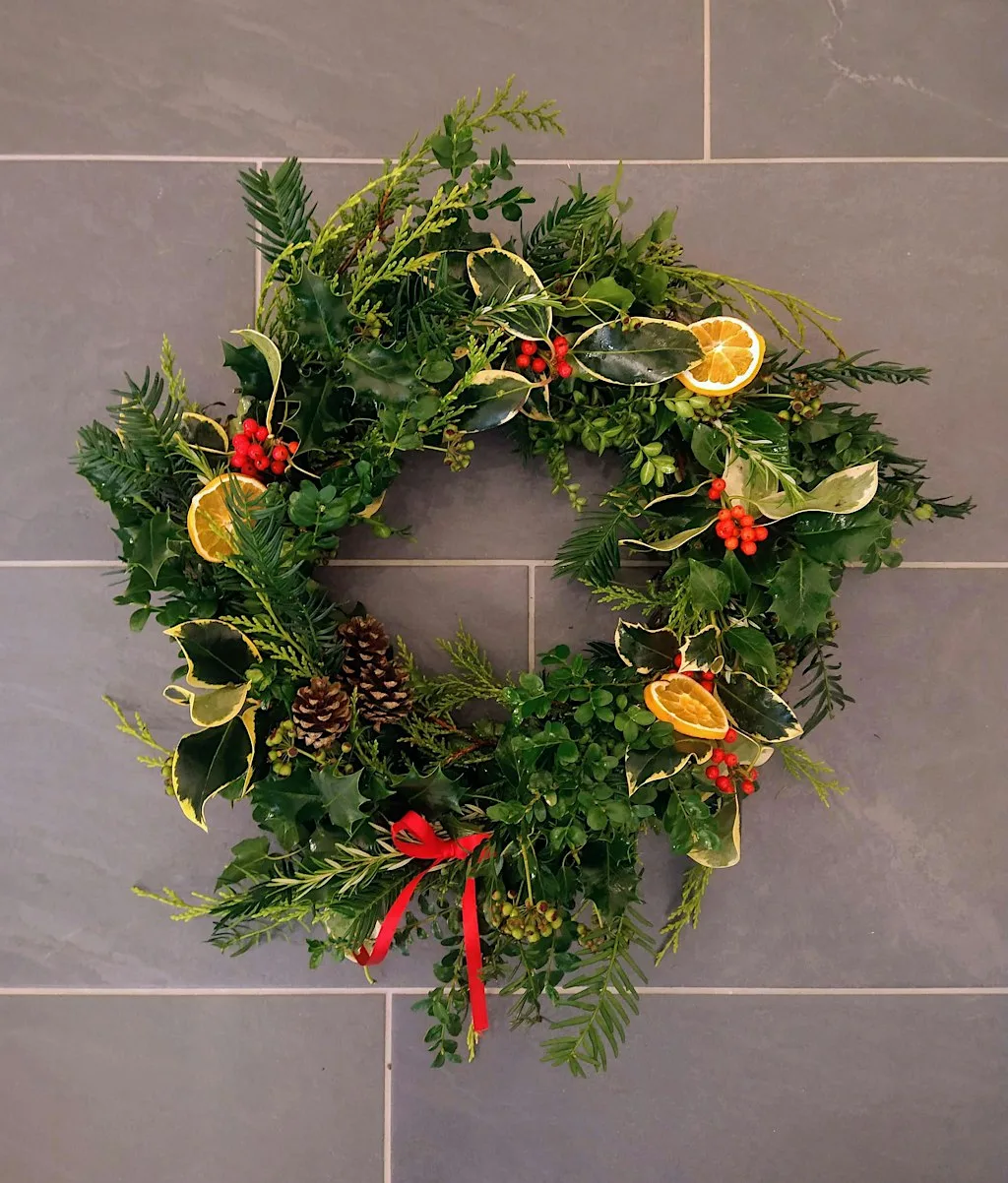 Christmas Wreath Workshop at Mells Tythe Barn