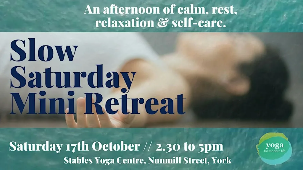 Slow Saturday Mini Retreat // October 2026