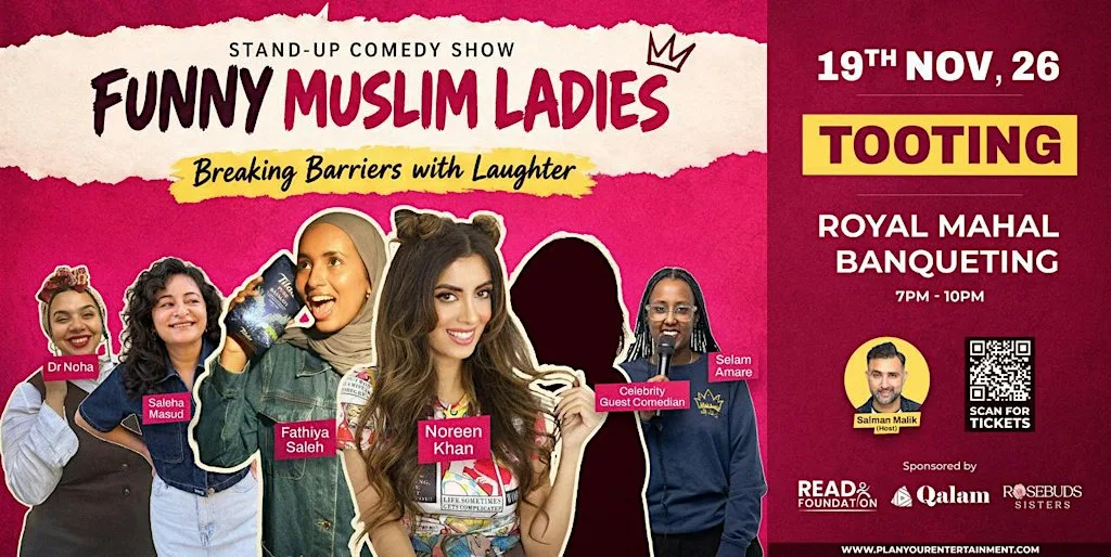 Funny Muslim Ladies Standup Comedy Show Tooting London at Royal Mahal Banqueting Suite