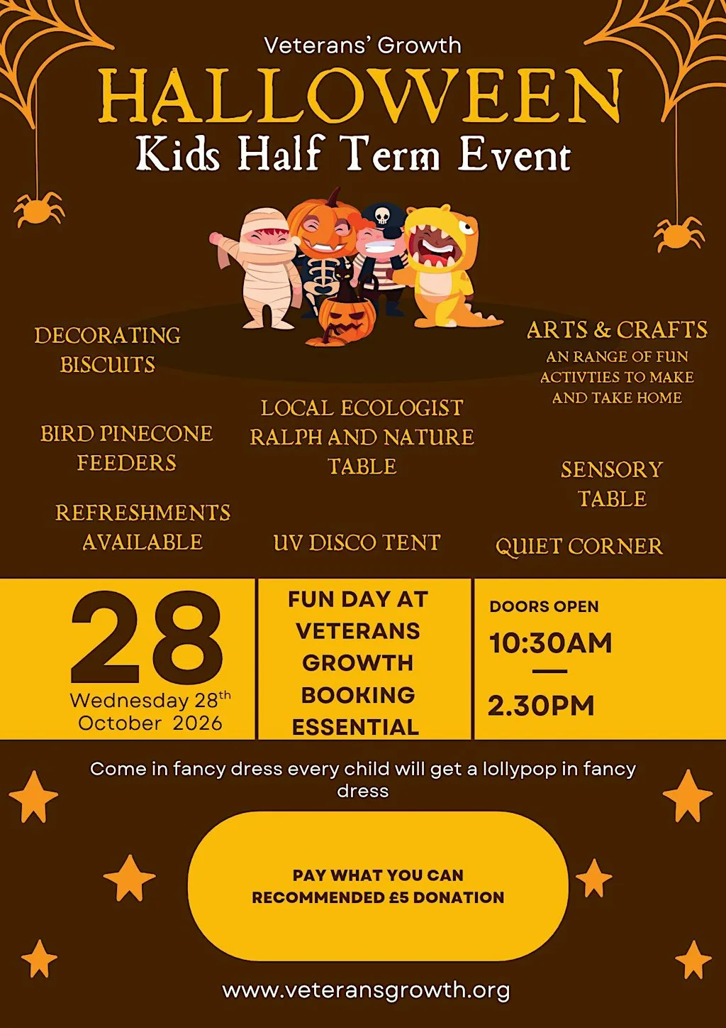 Halloween Half Term Kids Event at Veterans' Growth, Cottage Lane, Westfield, Hastings